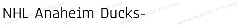 NHL Anaheim Ducks字体转换